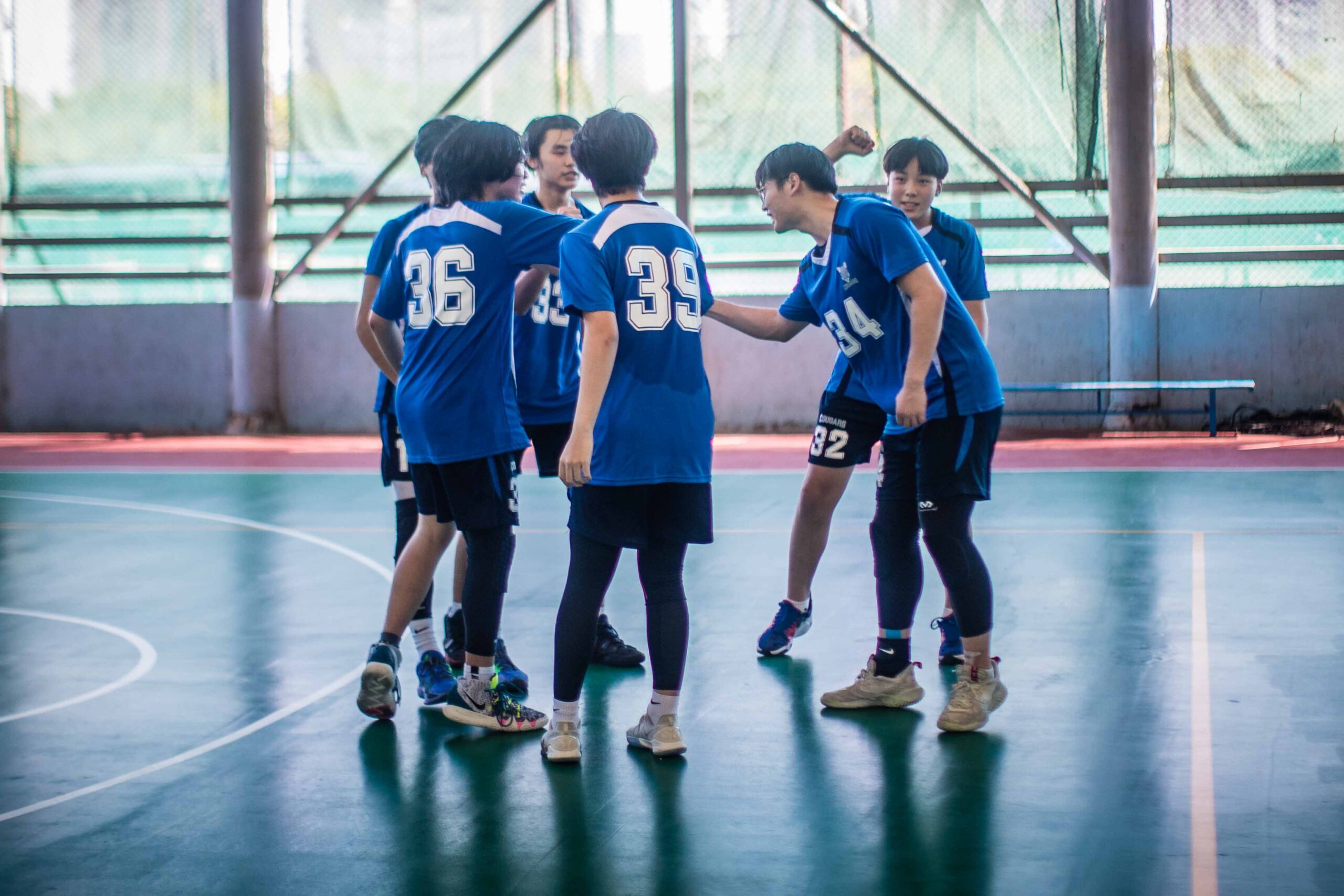 Senior boys Cougars volleyball team at Clifford International School in Guangzhou, Panyu, China